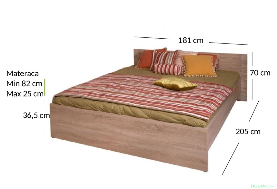 Obrázek 2 - Postel 160x200 dub sonoma Gress