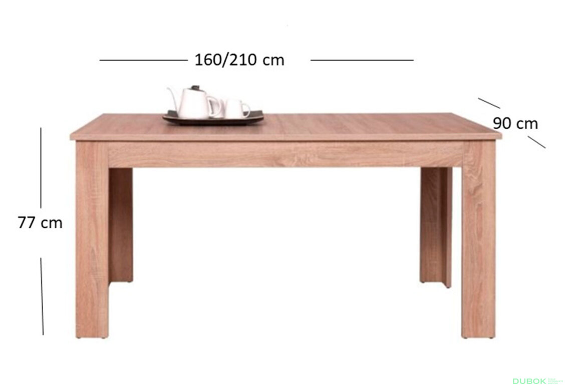 Obrázek 4 - Rozkládací stůl 160/210 dub sonoma Gress