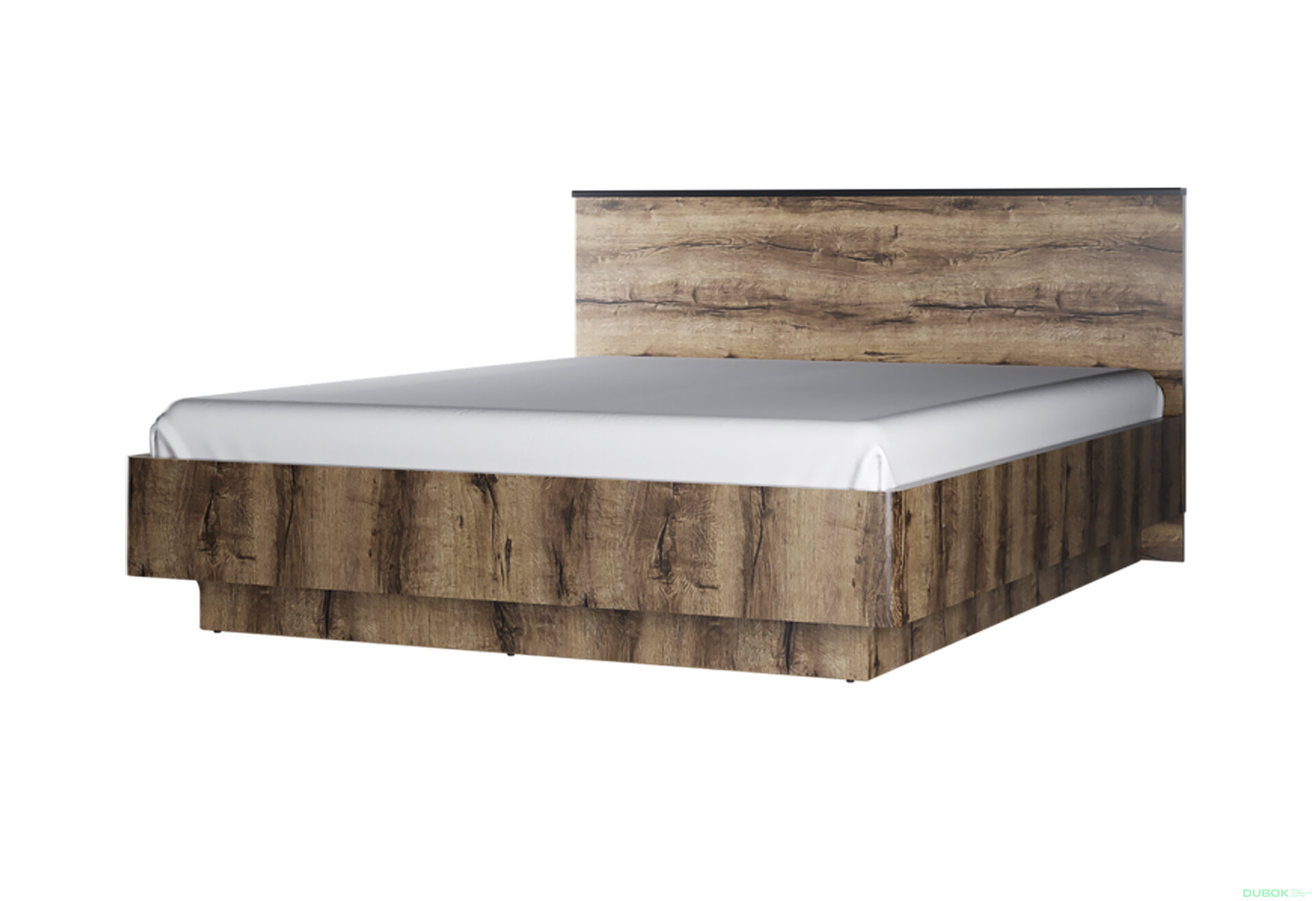 Obrázek 1 - Postel 160x200 s roštem, úložným prostorem dub monastery / černý Jagger