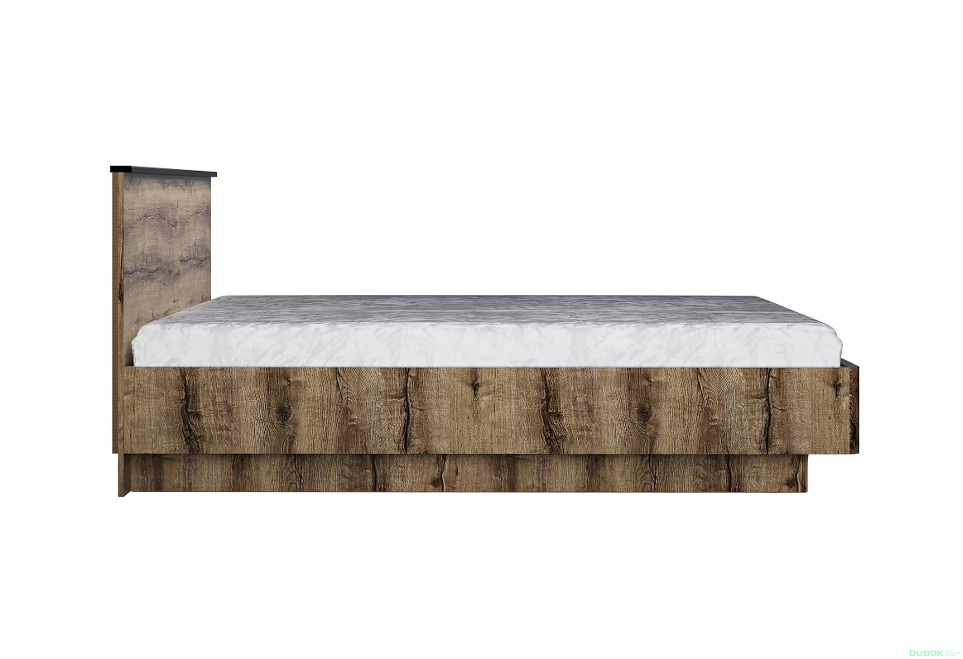 Obrázek 2 - Postel 160x200 s roštem, úložným prostorem dub monastery / černý Jagger