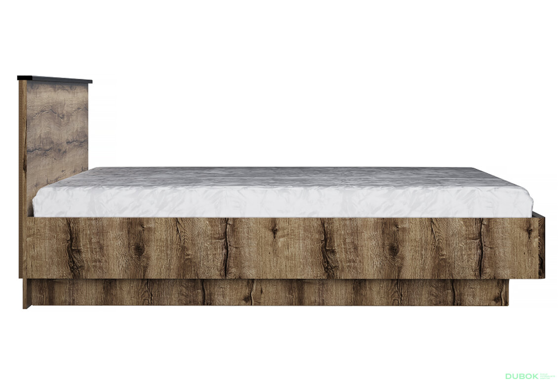 Obrázek 2 - Postel 160x200 s roštem, úložným prostorem dub monastery / černý Jagger