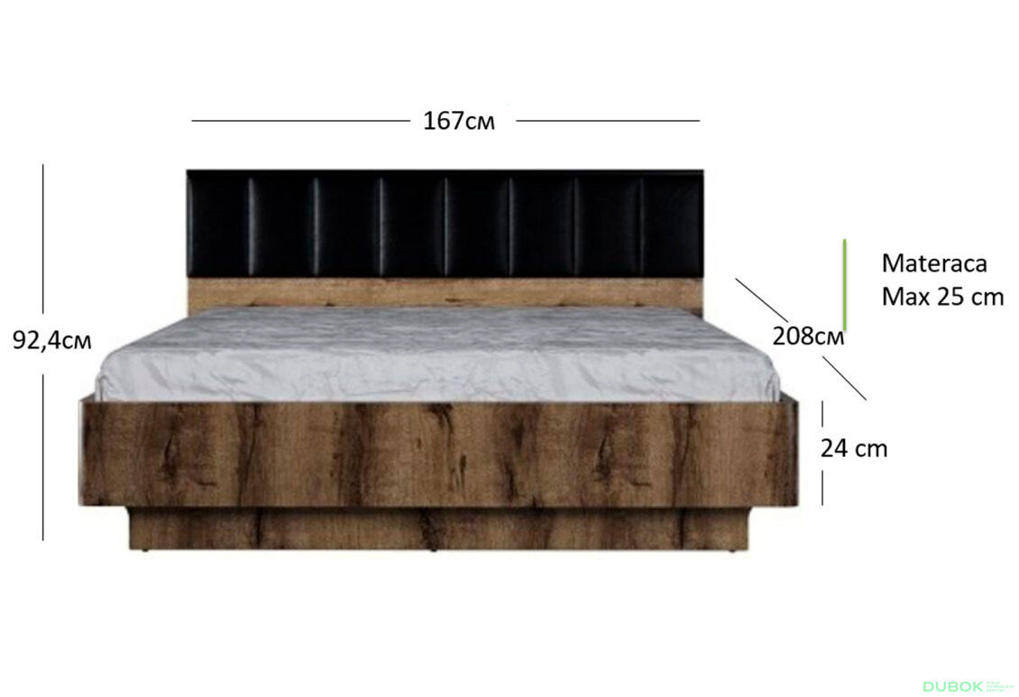 Obrázek 3 - Postel 160x200 s roštem, úložným prostorem čalouněná dub monastery / černý Jagger