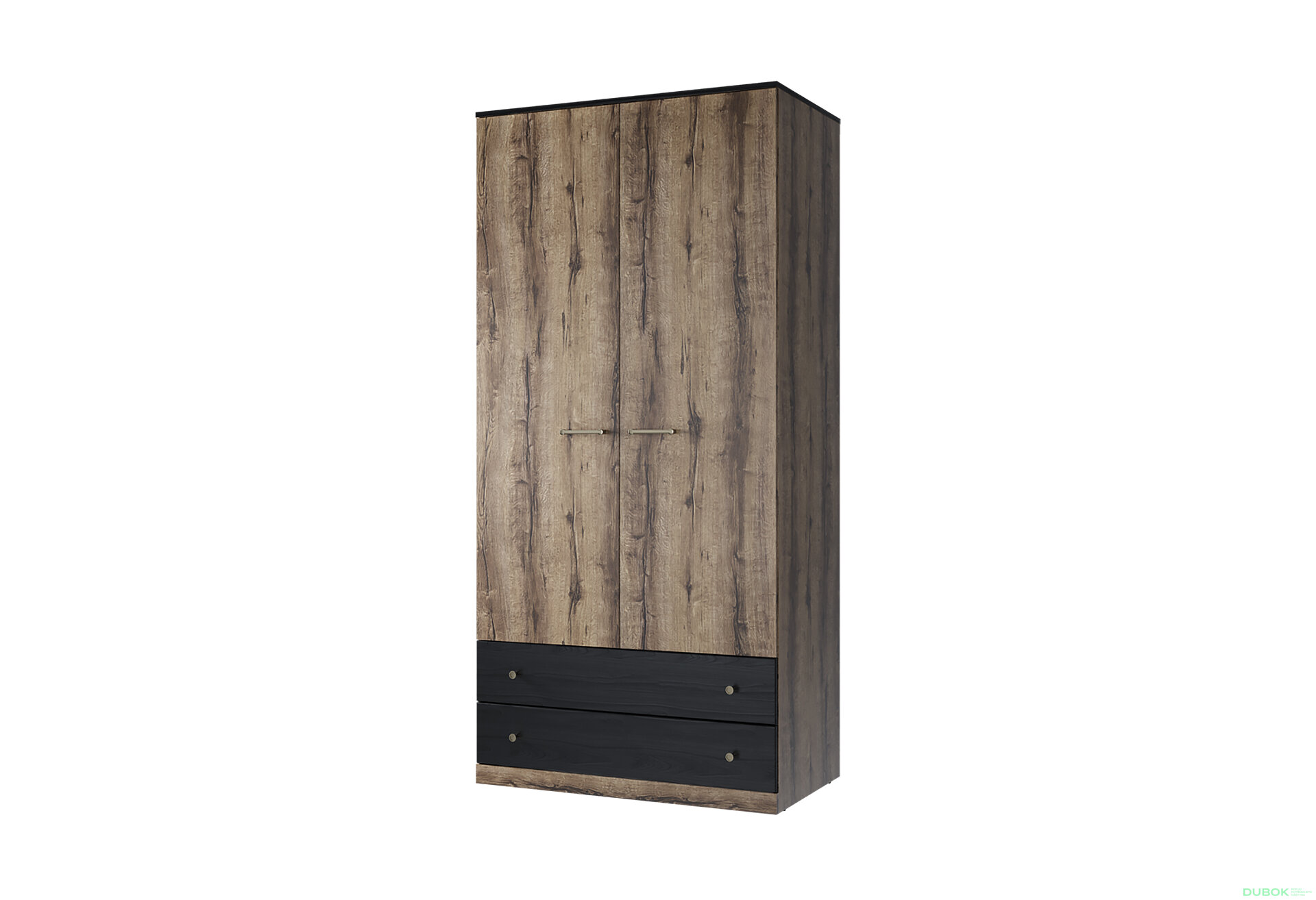 Obrázek 3 - Skříň 2d2s dub monastery / černý Jagger