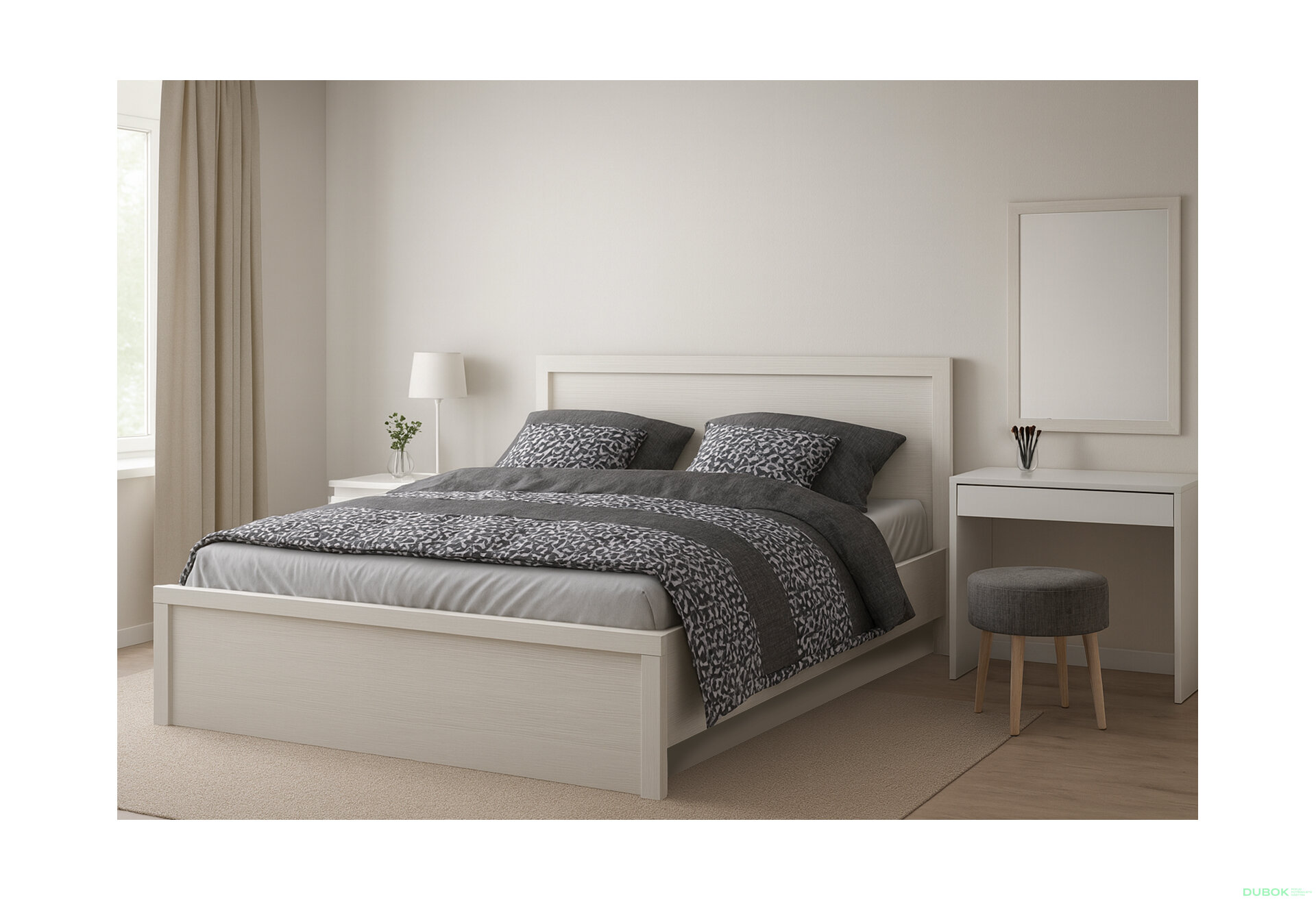 Obrázek 2 - Postel 140x200 s roštem, úložným prostorem bílá Jazz