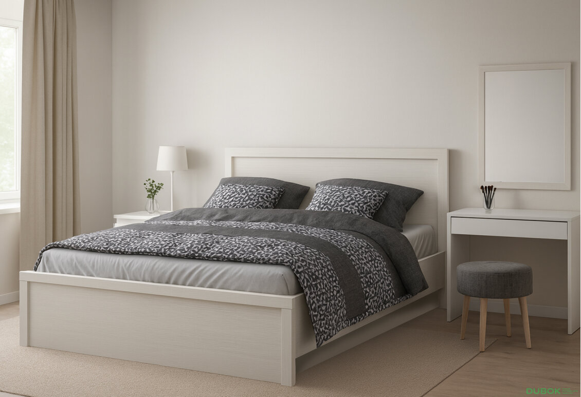 Obrázek 2 - Postel 140x200 s roštem, úložným prostorem bílá Jazz
