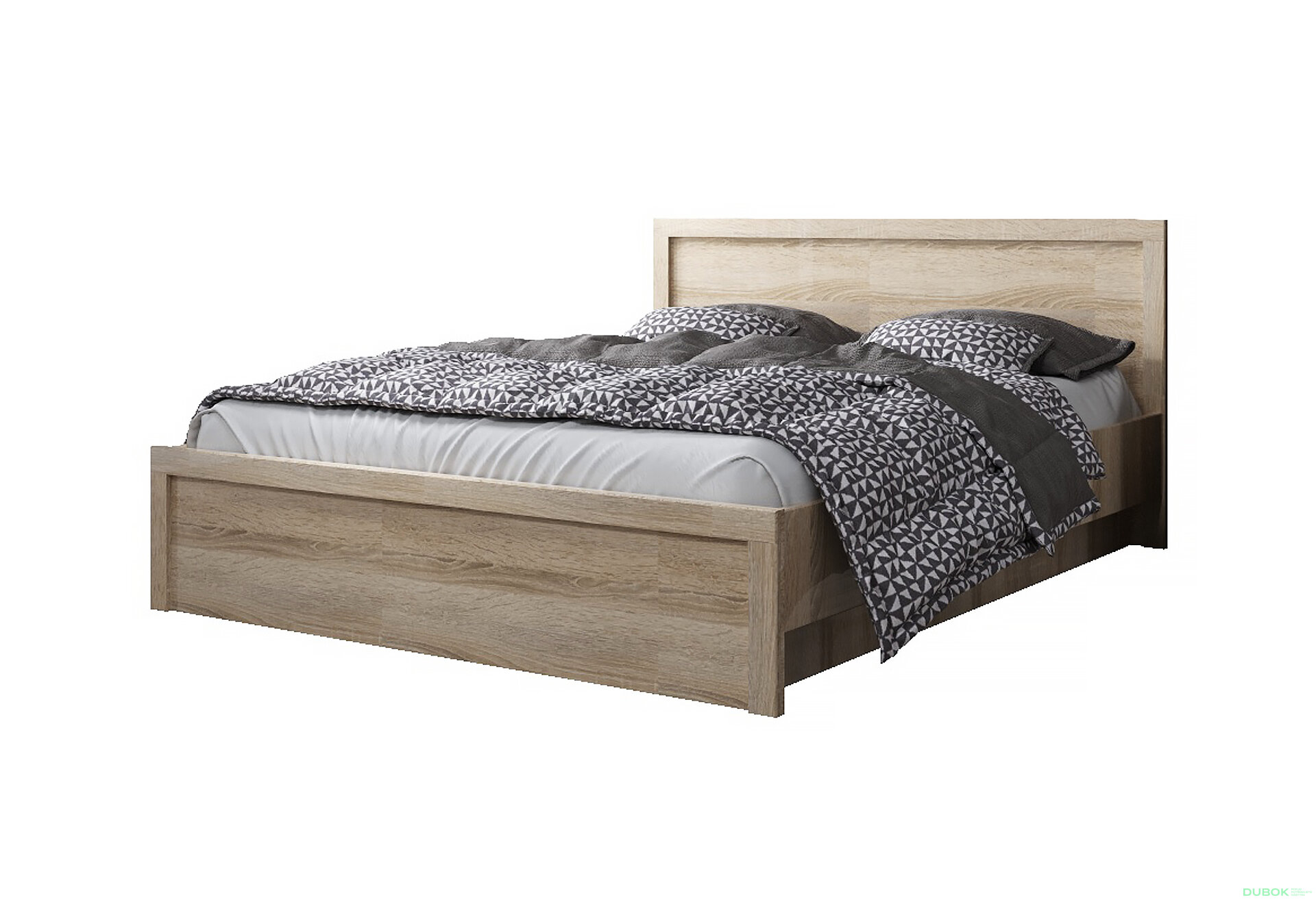 Obrázek 1 - Postel 140x200 s roštem, úložným prostorem dub sonoma Jazz