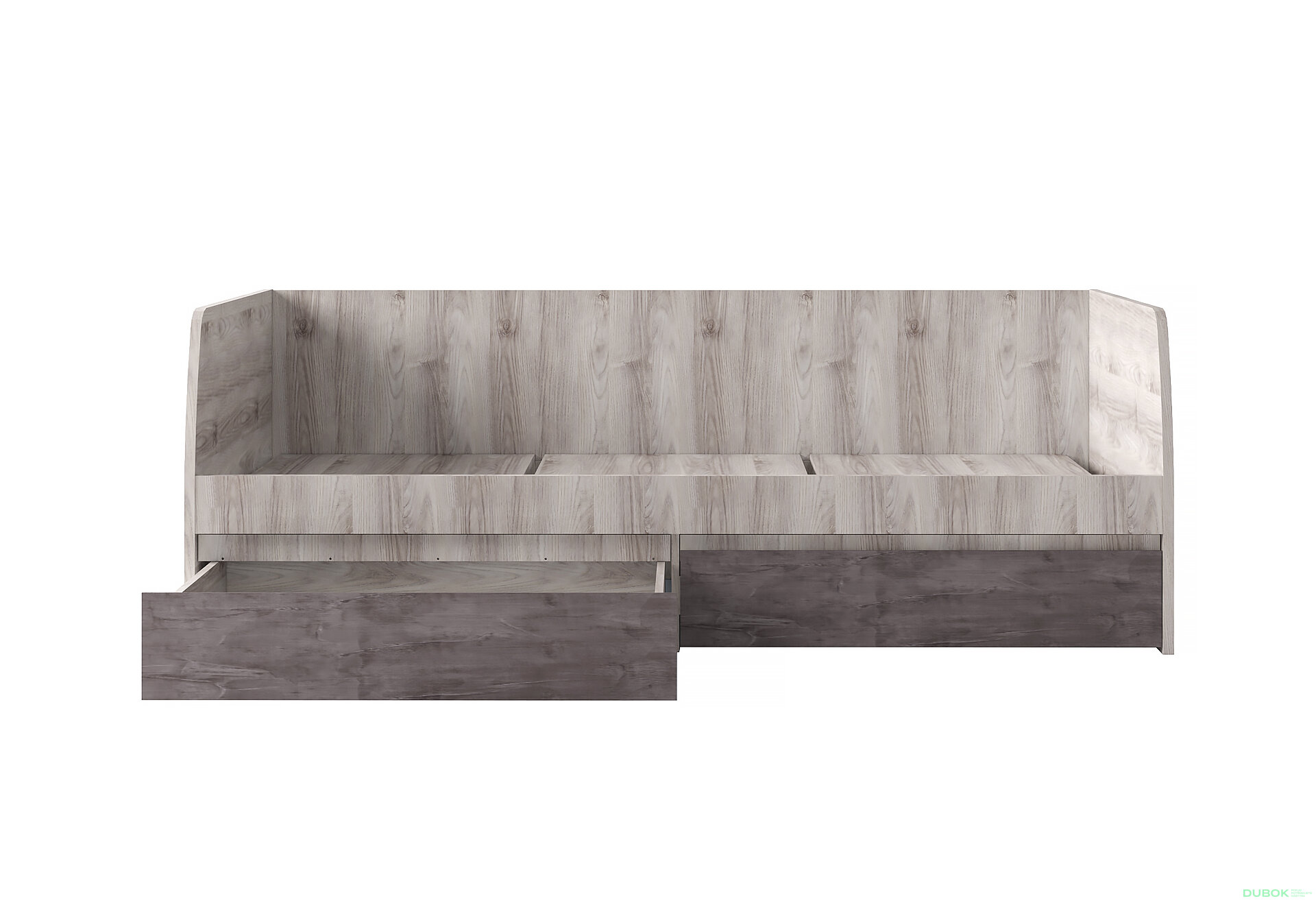 Obrázek 4 - Postel 2s/90x200 s roštem kaštan nairobi / onyx Jazz