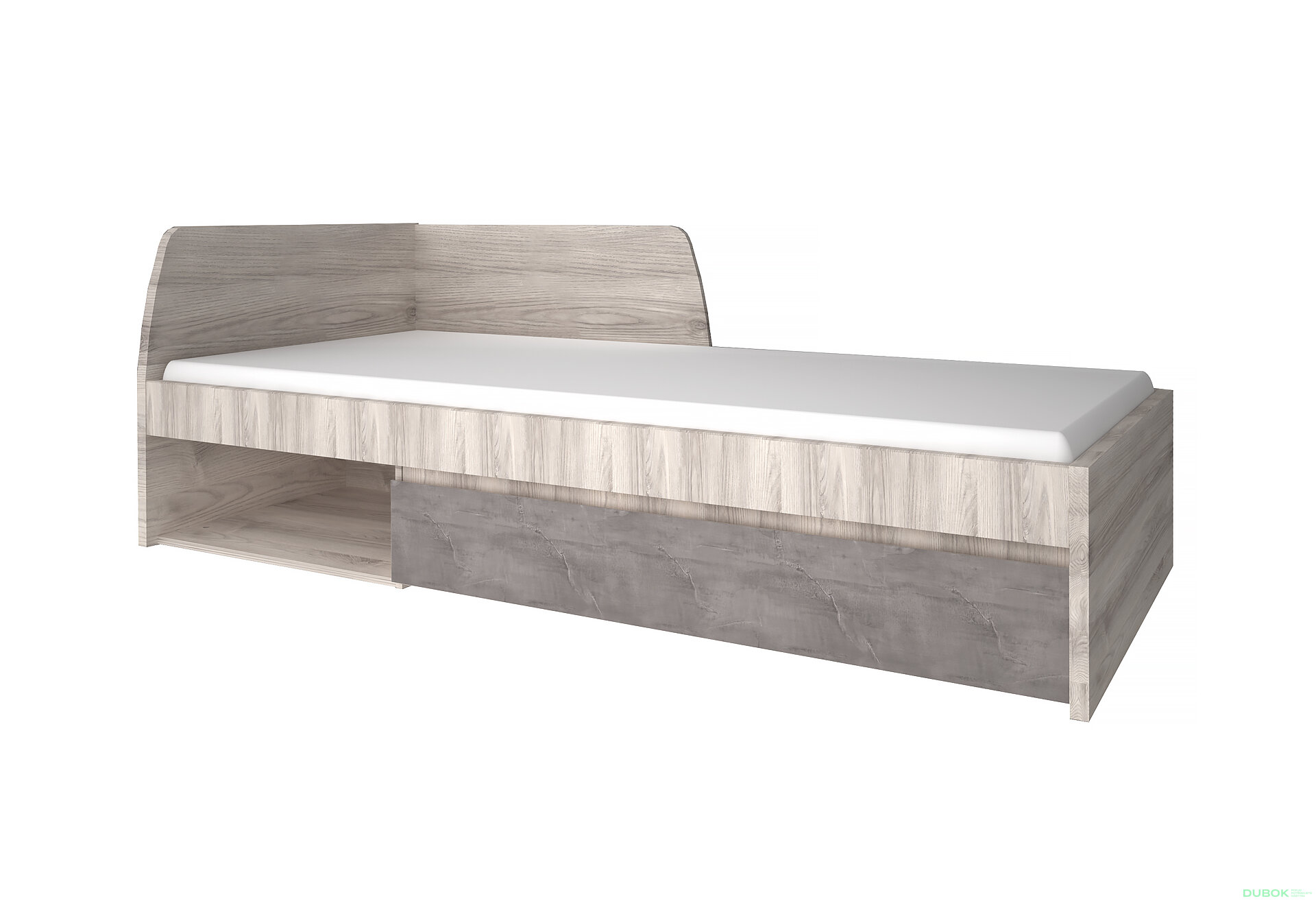 Obrázek 1 - Postel 90x200 s roštem kaštan nairobi / onyx Jazz