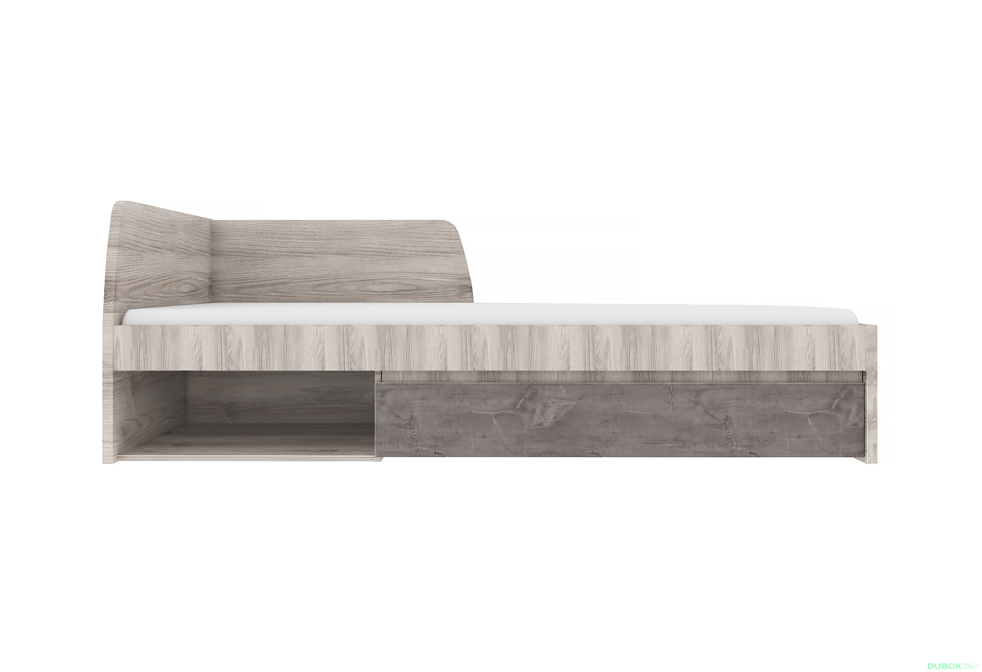 Obrázek 3 - Postel 90x200 s roštem kaštan nairobi / onyx Jazz