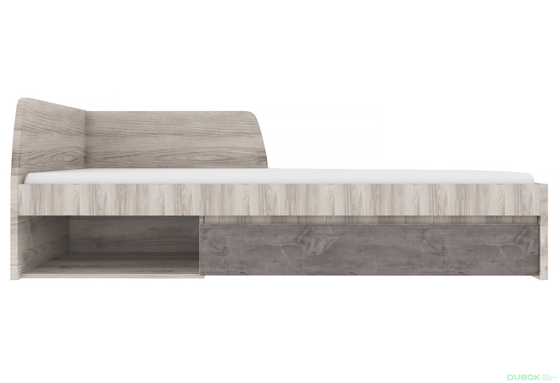 Obrázek 3 - Postel 90x200 s roštem kaštan nairobi / onyx Jazz