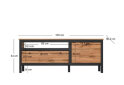 Obrázek 2 - TV stolek 1d1s/150 dub wotan / černý Loft