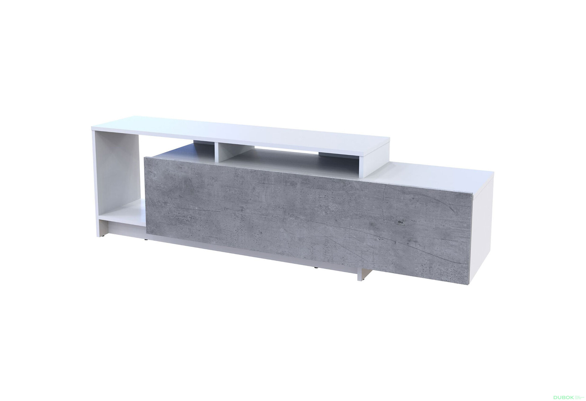 Obrázek 1 - TV stolek U2 bílý / beton dřevotříska 160x38x48