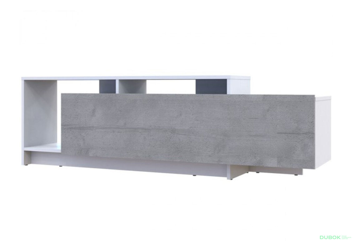 Obrázek 3 - TV stolek U2 bílý / beton dřevotříska 160x38x48