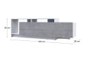 Obrázek 7 - TV stolek U2 bílý / beton dřevotříska 160x38x48
