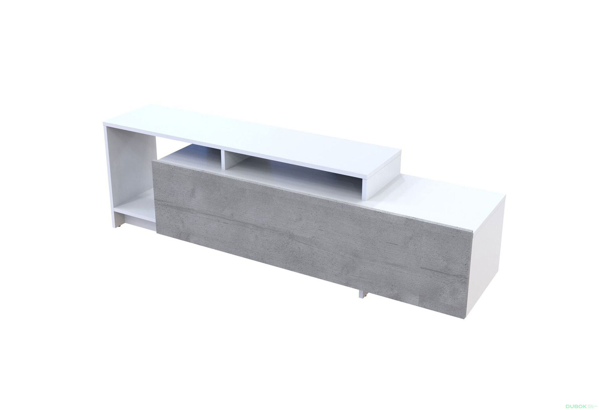 Obrázek 6 - TV stolek U2 bílý / beton dřevotříska 160x38x48