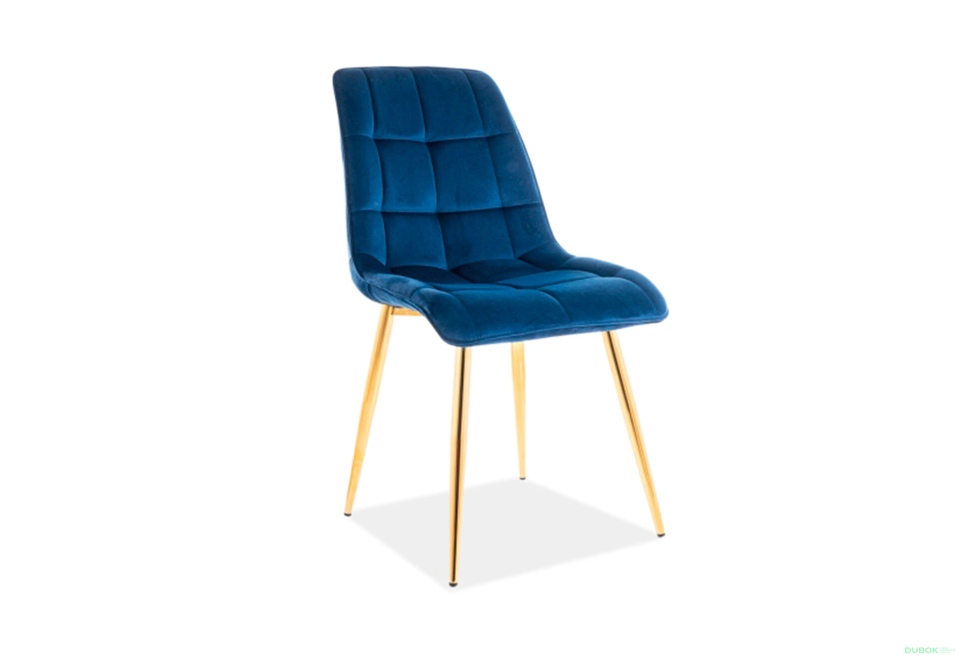Obrázek 2 - Židle Chic Velvet tmavě modrá Bluvel 86, zlatý kov