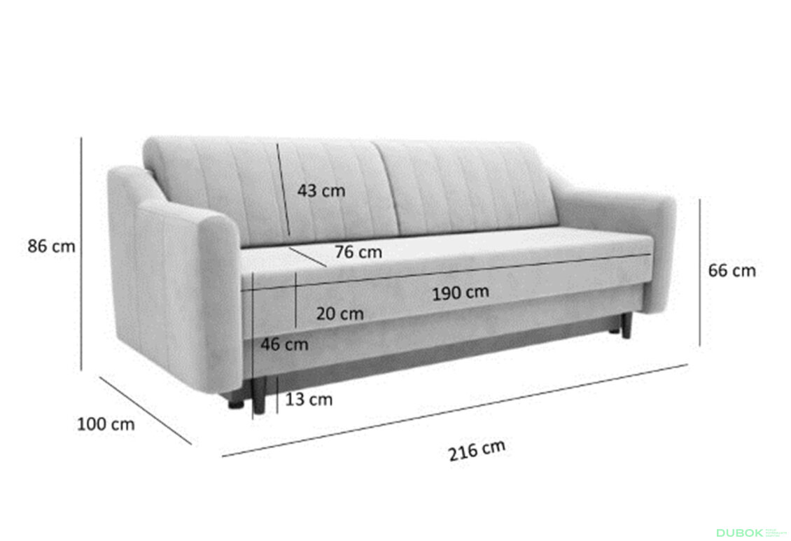 Obrázek 6 - Pohovka Infiniti 3DL Zetta299 noha přírodní buk