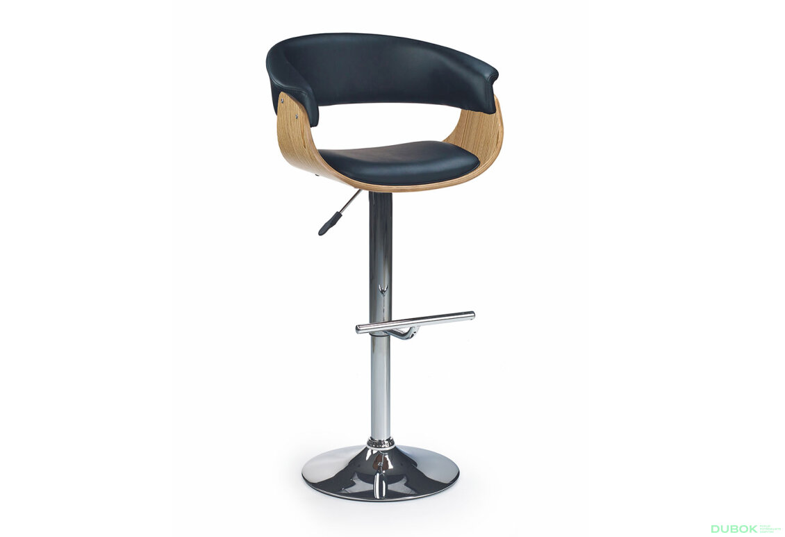 Obrázek 2 - Barová židle H45 světlý dub / černý