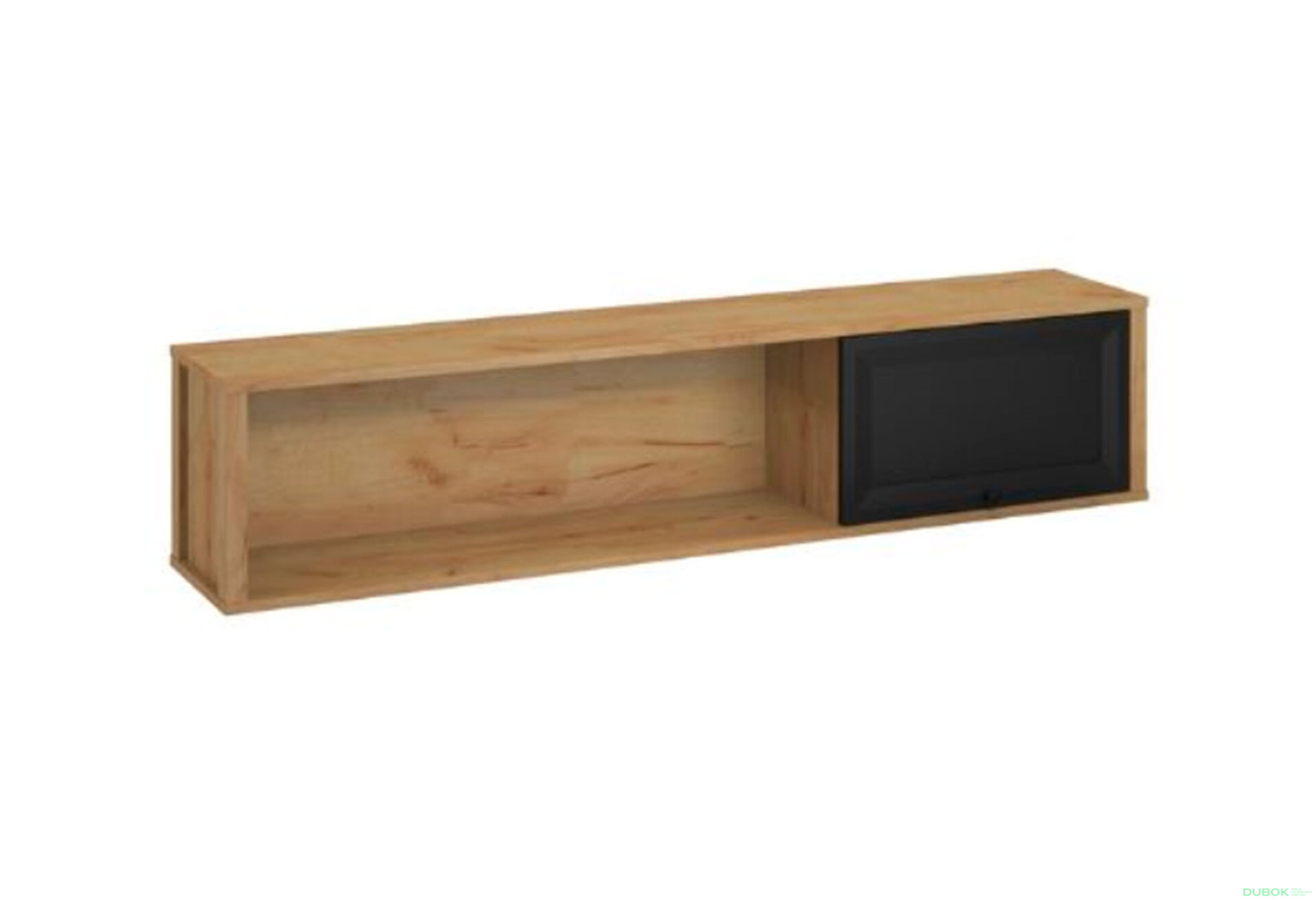 Obrázek 2 - Regál na stěnu 1d Brent dub craft zlatý / černý
