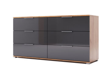 Komoda 6 šu Lava / dub kraft Luna