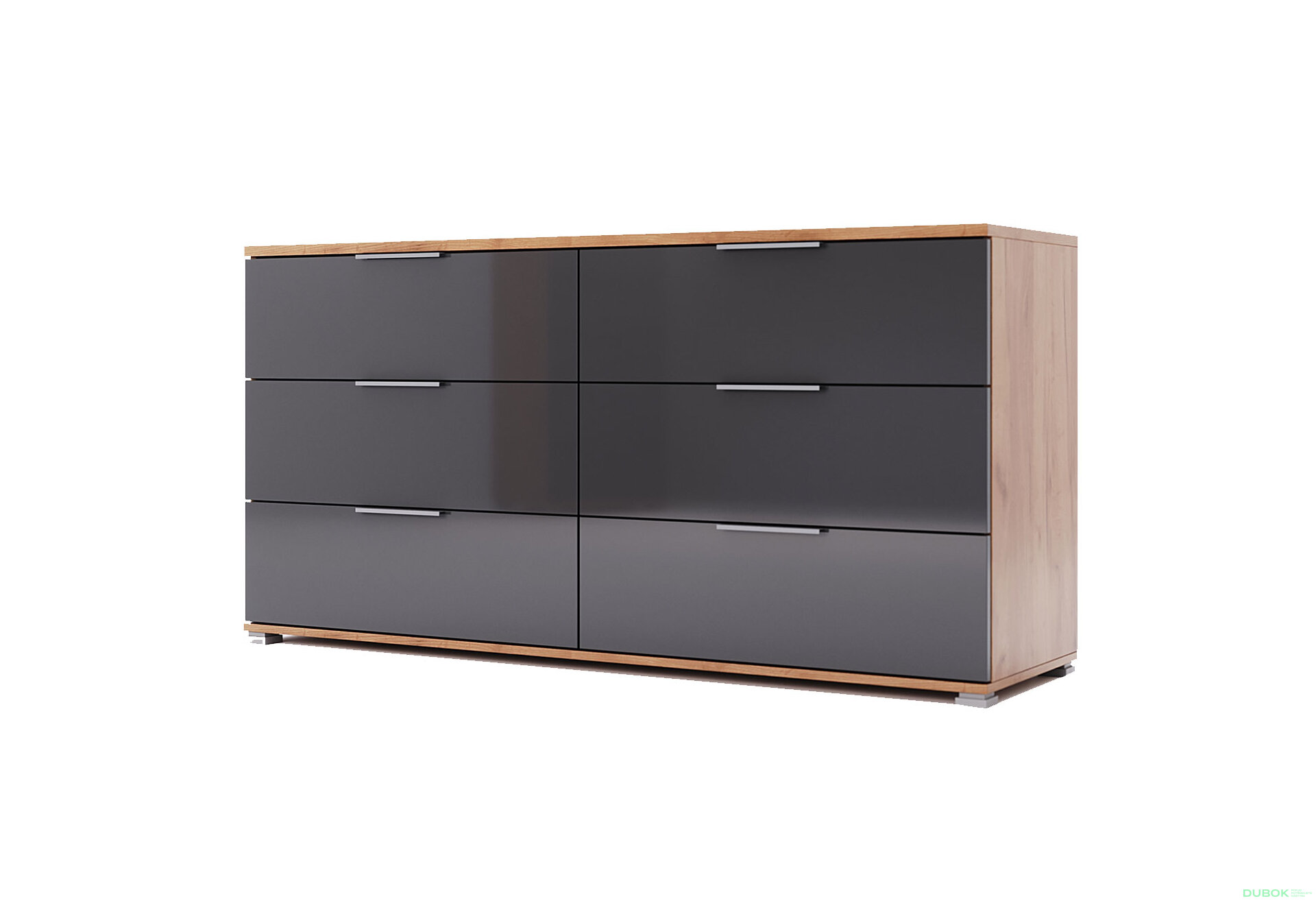 Obrázek 1 - Komoda 6 šu Lava / dub kraft Luna