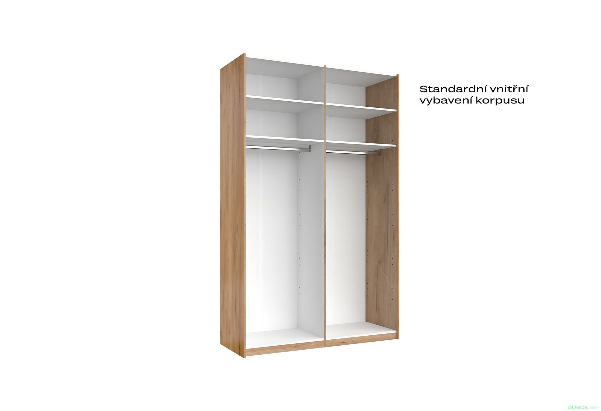Obrázek 4 - Skříň s posuvnými dveřmi 1,5x2,4m (Dveře Mat Láva/Zrcadlo), série N Luna