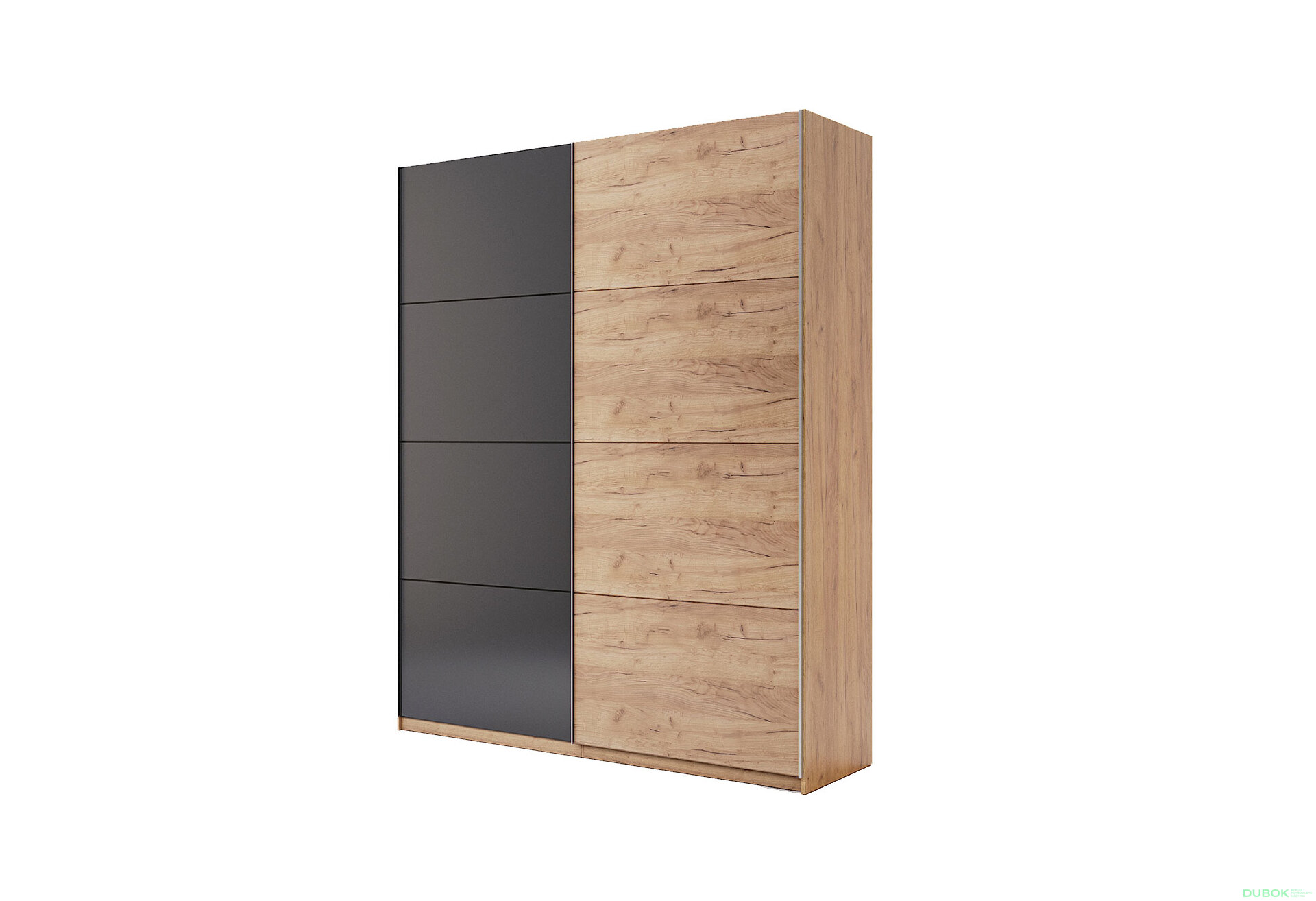 Obrázek 1 - Skříň s posuvnými dveřmi 2.0x2.4m (Dveře Dub Kraft/Mat Láva), série N Luna