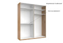 Obrázek 6 - Skříň s posuvnými dveřmi 2.0x2.4m (Dveře Dub Kraft/Mat Láva), série N Luna