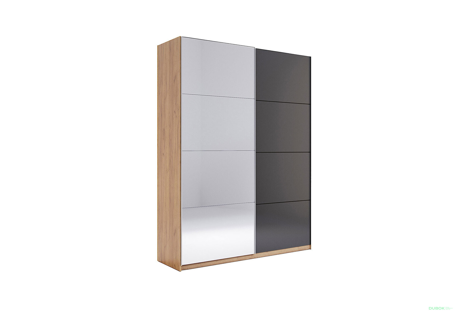 Obrázek 1 - Skříň s posuvnými dveřmi 2.0x2.4m (Dveře Mat Láva/Zrcadlo), série N Luna