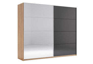 Skříň s posuvnými dveřmi 2,5x2,1m (Dveře Mat Láva/Zrcadlo), série N Luna