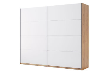 Skříň s posuvnými dveřmi 2,5x2,1m (Dveře Lesklé Bílé) série N Asti