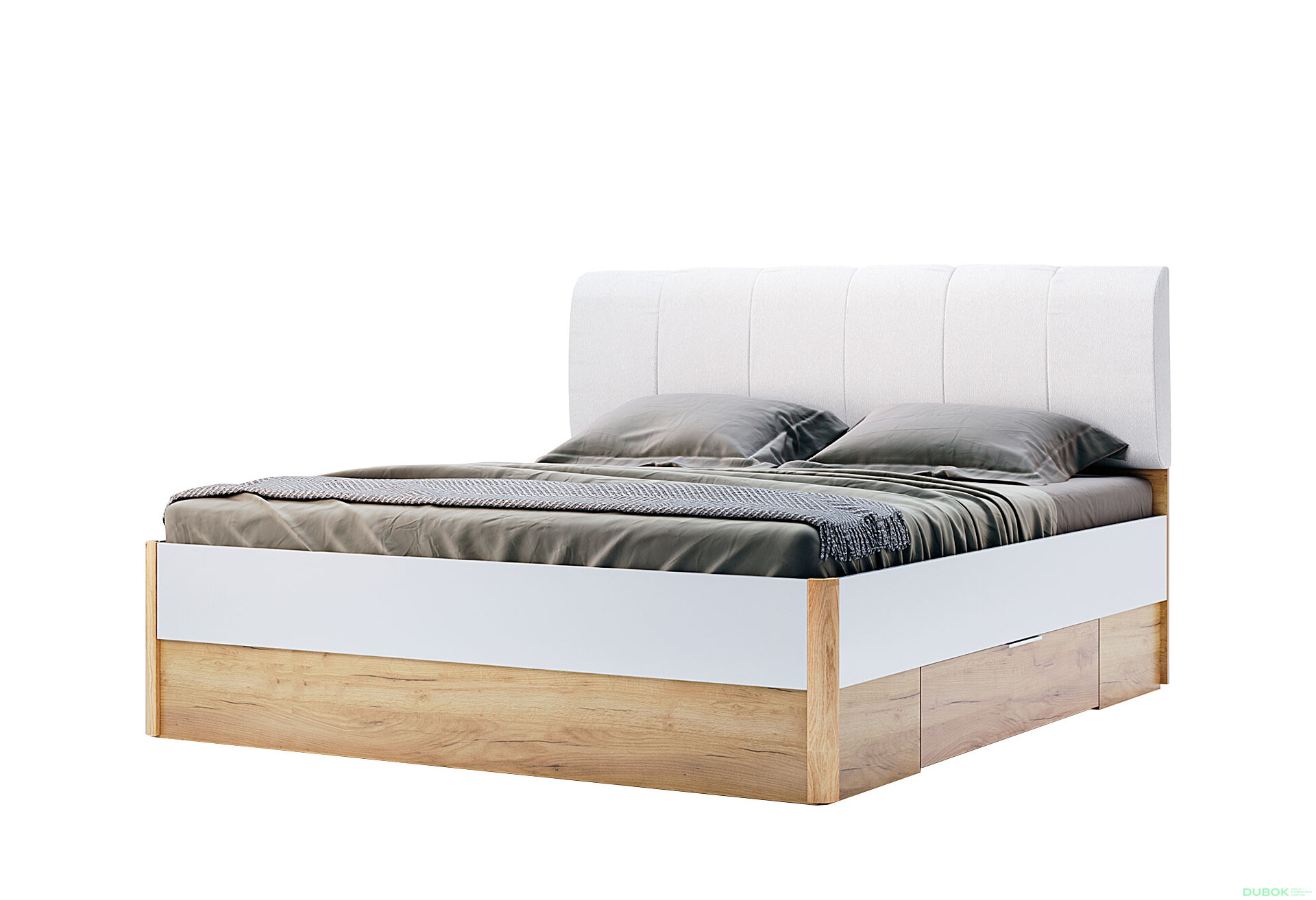 Obrázek 1 - Postel 180x200 měkké čelo s šuplíky bez rámu Asti
