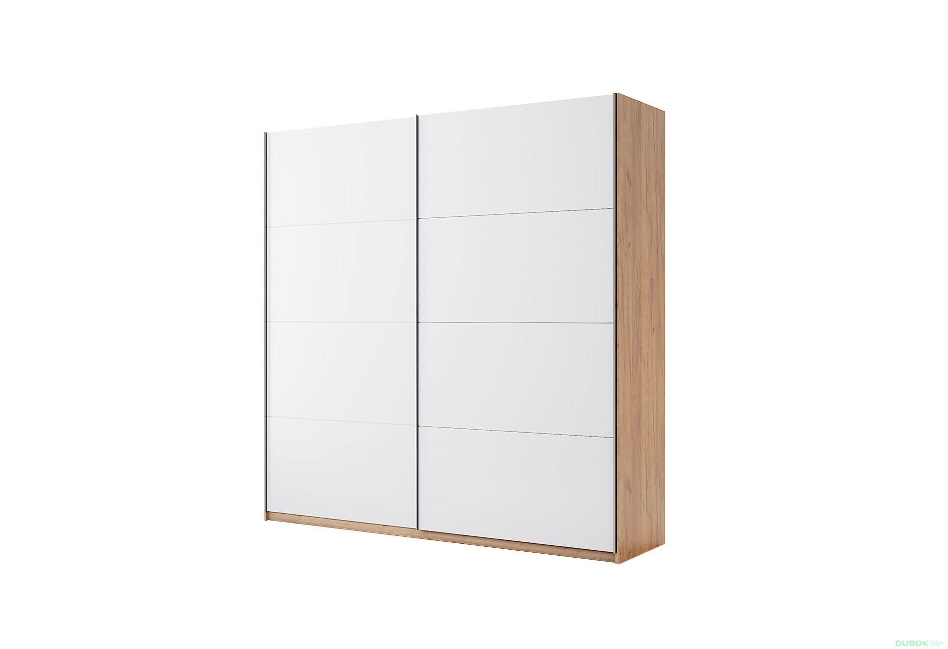 Obrázek 1 - Skříň s posuvnými dveřmi 2,0x2,1 m (Dveře Lesklá Bílá) série N Asti