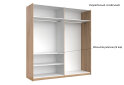 Obrázek 7 - Skříň s posuvnými dveřmi 2,0x2,1 m (Dveře Lesklá Bílá) série N Asti