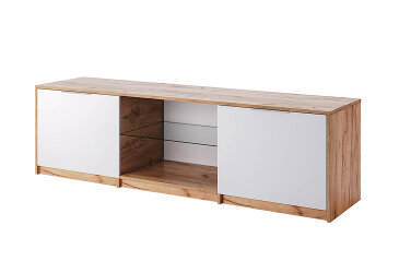 TV stolek dub kraft / bílý Asti