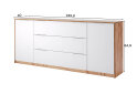 Obrázek 3 - Komoda 2 dveře 3 zásuvky 200 cm dub kraft / bílá Asti