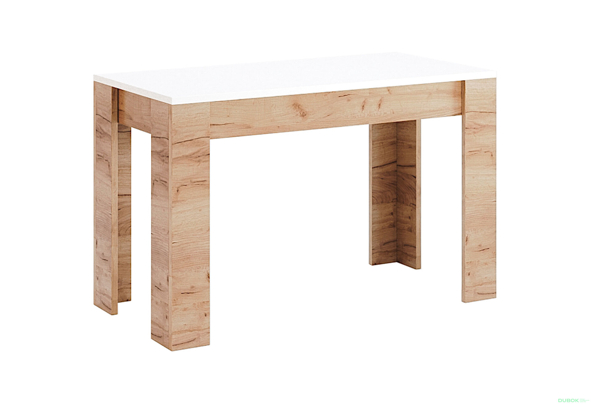 Obrázek 1 - Jídelní stůl 1200x650, dub kraft / bílý Asti