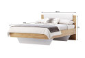 Obrázek 4 - Postel 160x200 měkké čelo dub craft / bílý Asti