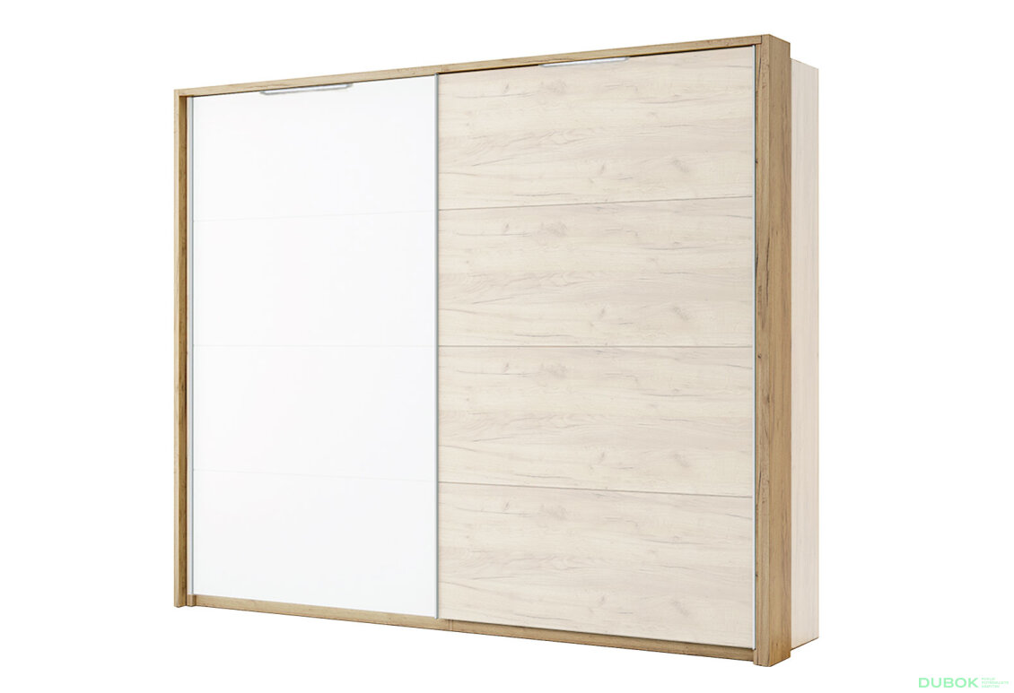 Možnost Záclonový tyč s osvětlením k Skříni s posuvnými dveřmi 2,5x2,1m, dub kraft Asti