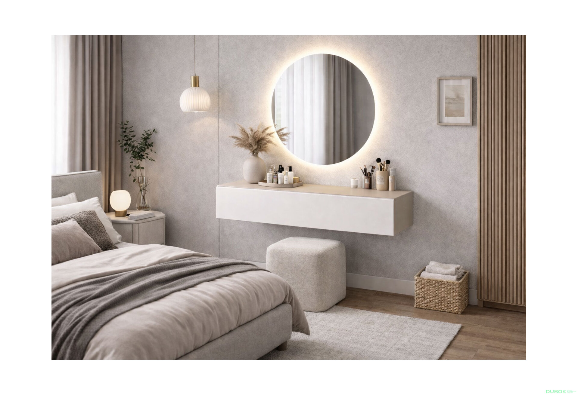 Obrázek 2 - Toaletní stolek 80 cm kašmír / nymphaea alba Space