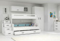 Obrázek 3 - Patrová postel Max 3 bílé 80x200 / 120x200 + zásuvka, s roštem, matrací
