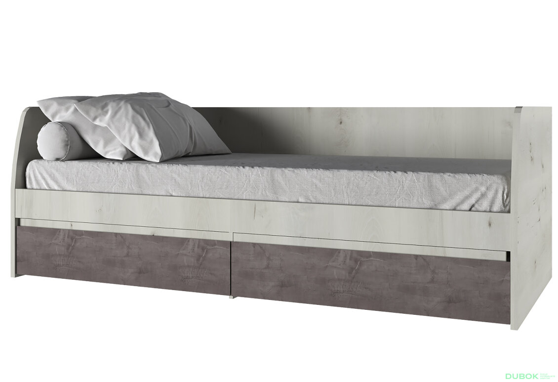 Postel 2s/90x200 polární olše / onyx Nonell
