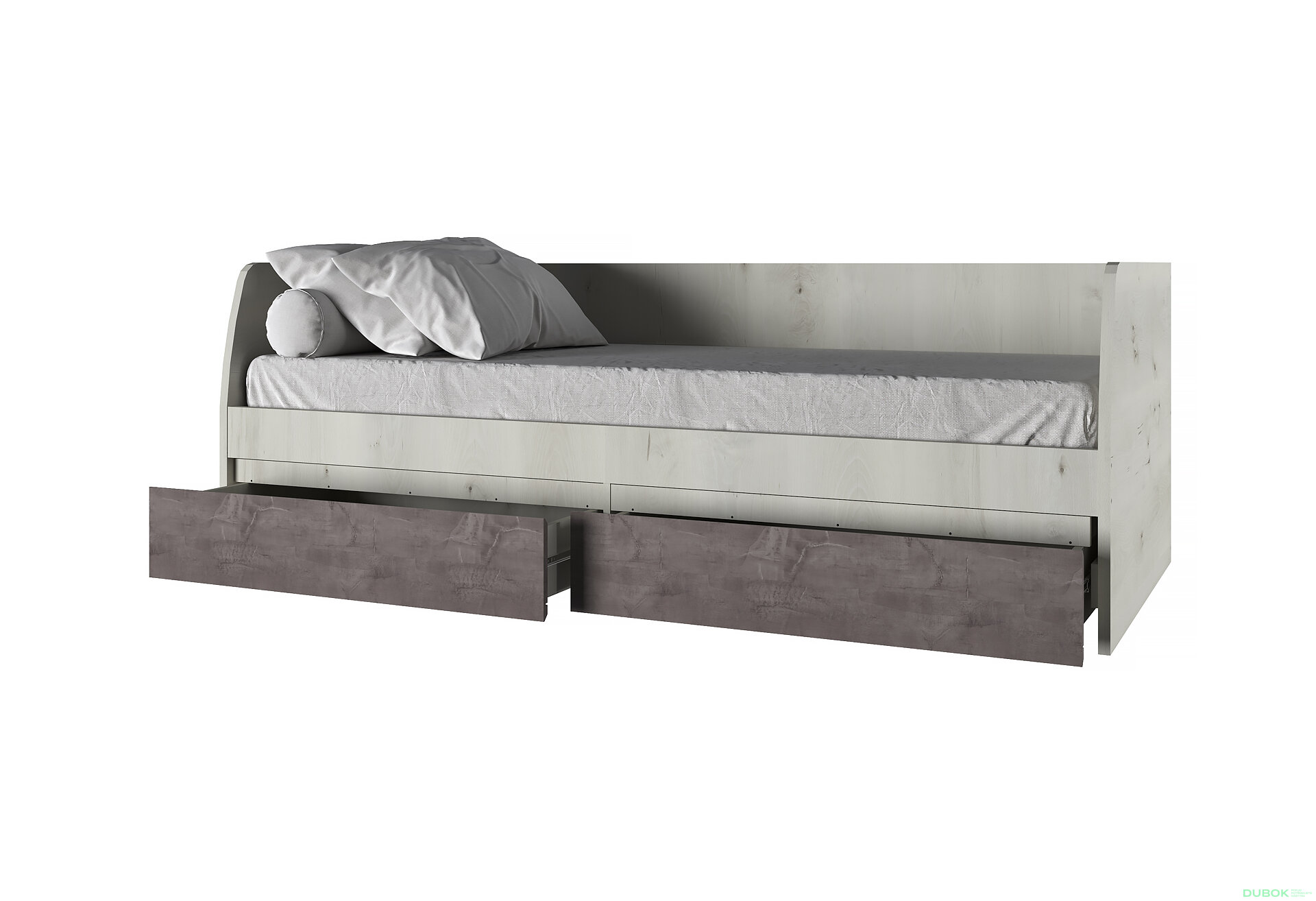 Obrázek 2 - Postel 2s/90x200 polární olše / onyx Nonell