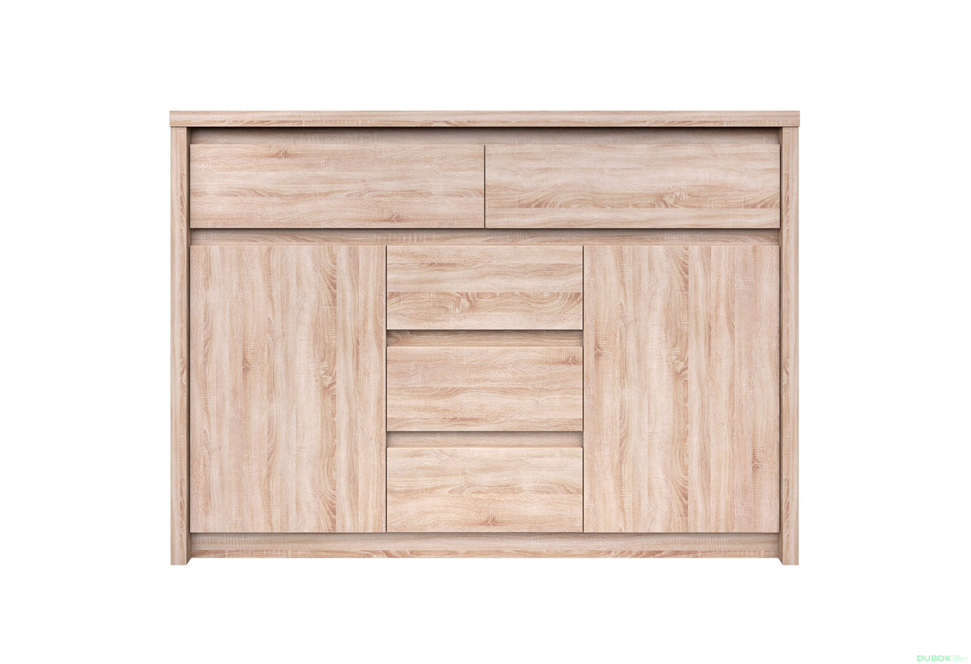 Obrázek 1 - Komoda s dvířky a 5 zásuvkami Norton 127 cm Dub Sonoma