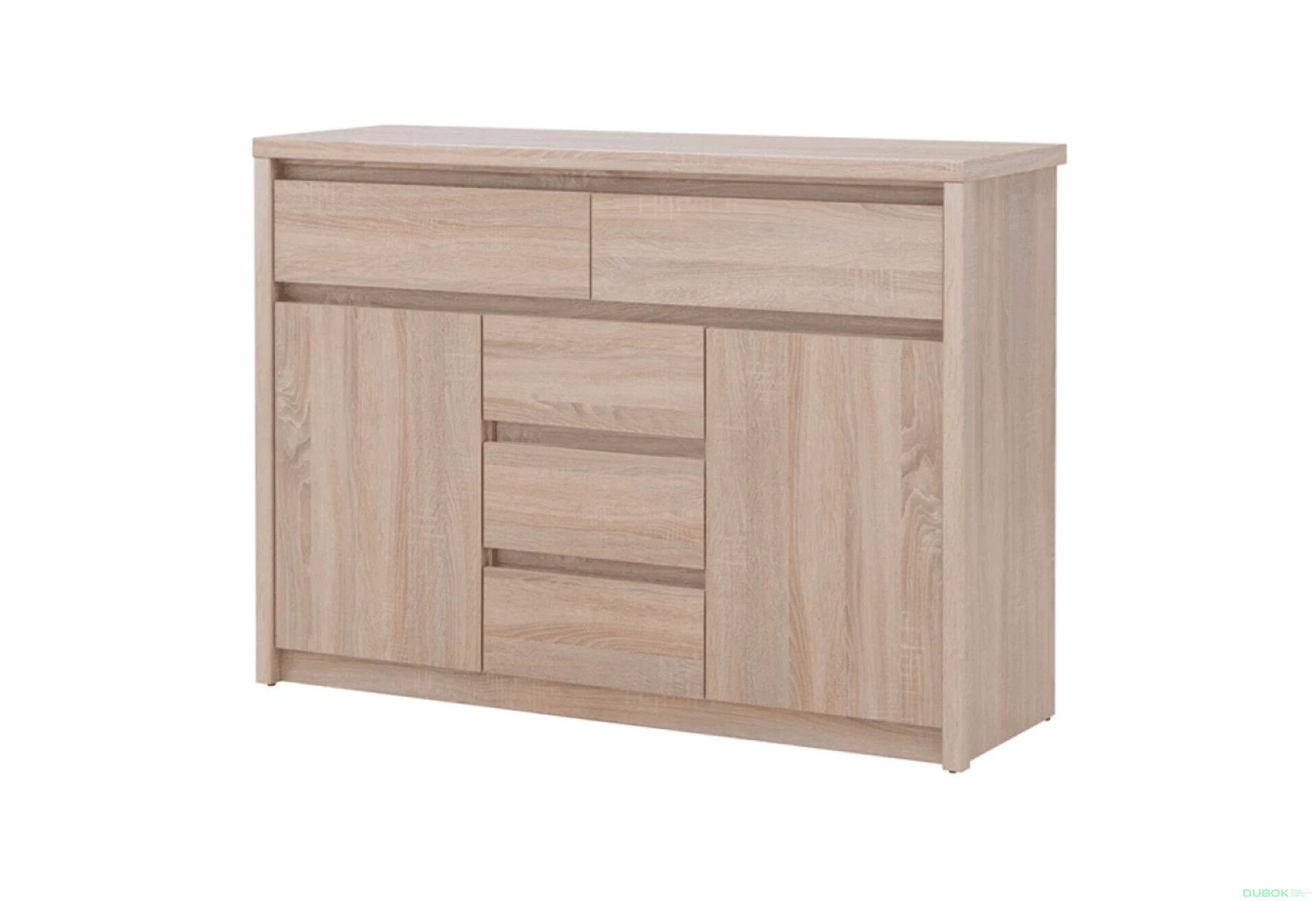 Obrázek 2 - Komoda s dvířky a 5 zásuvkami Norton 127 cm Dub Sonoma