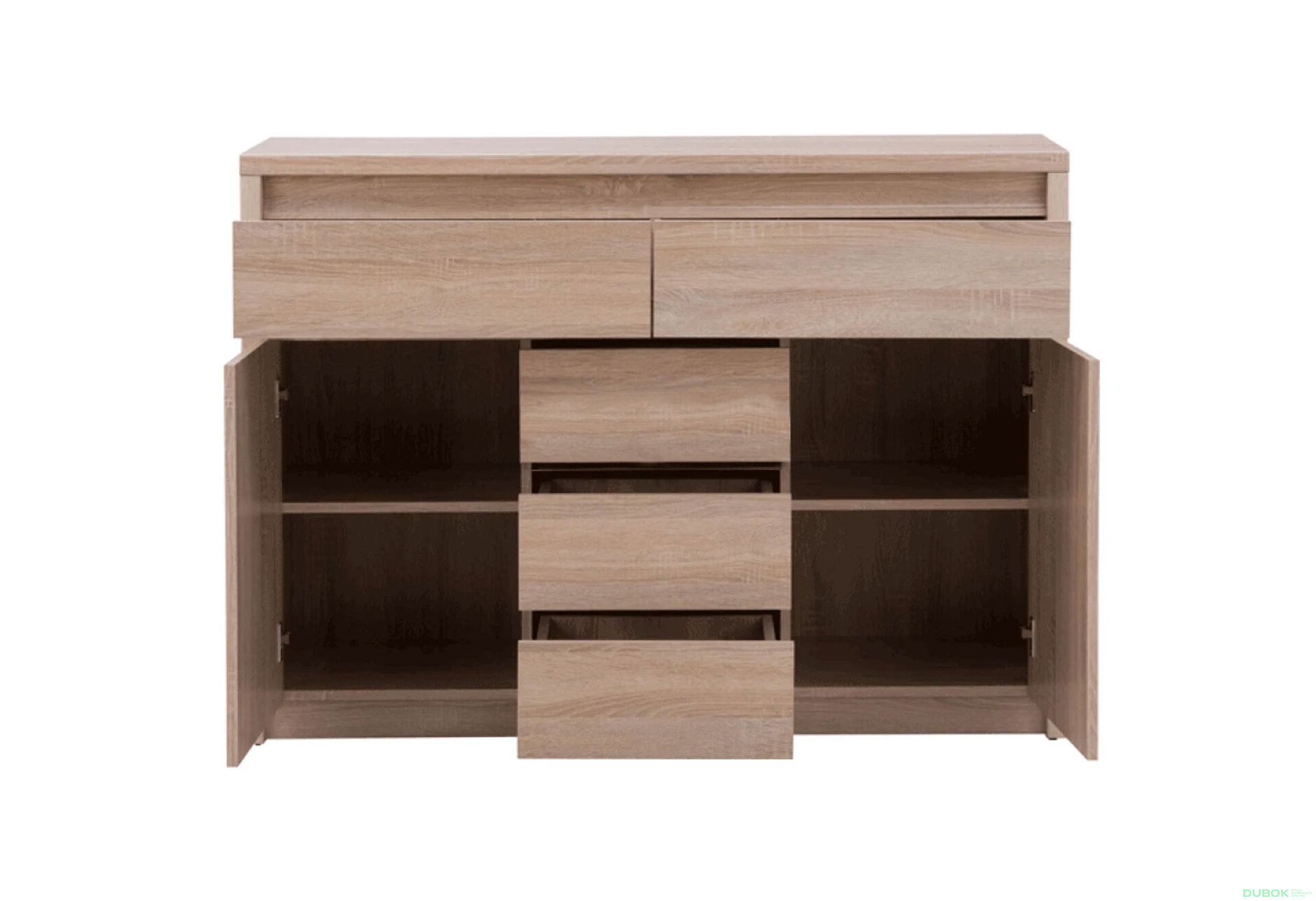 Obrázek 3 - Komoda s dvířky a 5 zásuvkami Norton 127 cm Dub Sonoma