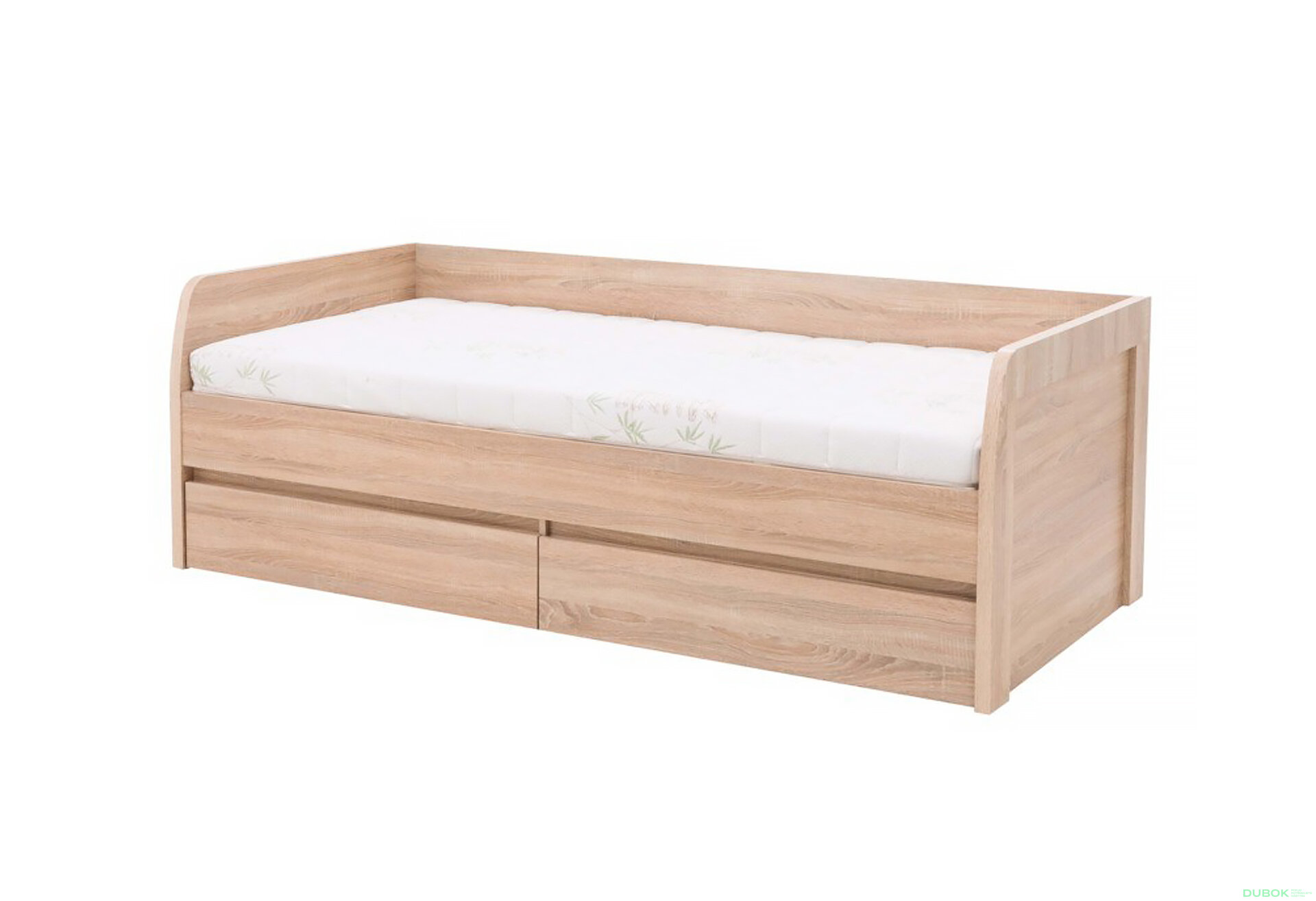 Obrázek 1 - Postel 2s/90x200 s roštem dub sonoma Norton