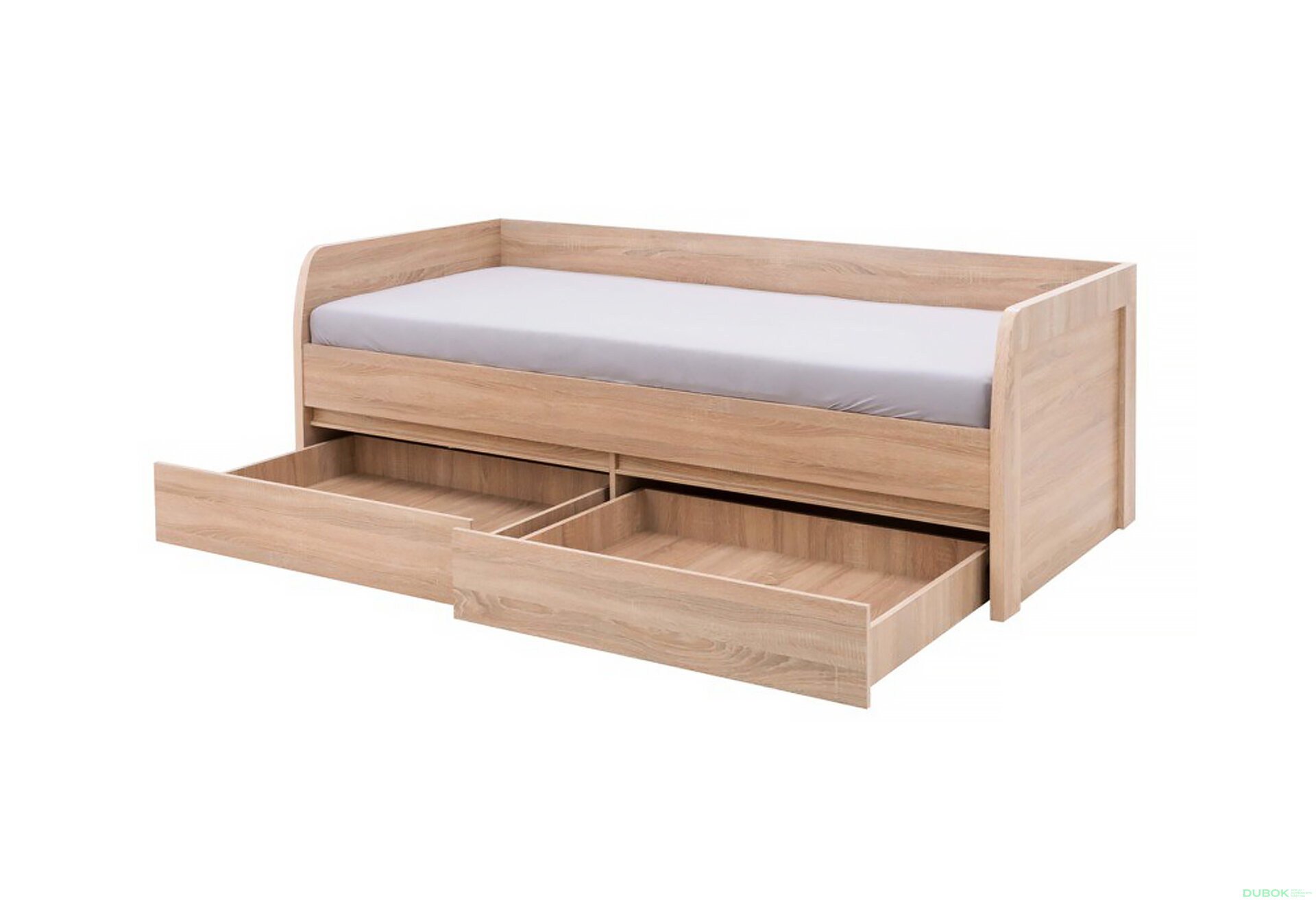 Obrázek 5 - Postel 2s/90x200 s roštem dub sonoma Norton