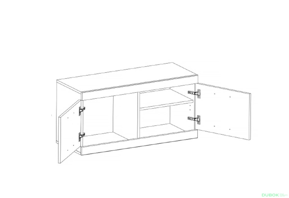Obrázek 5 - Komoda 2d/90 dub san remo Oskar