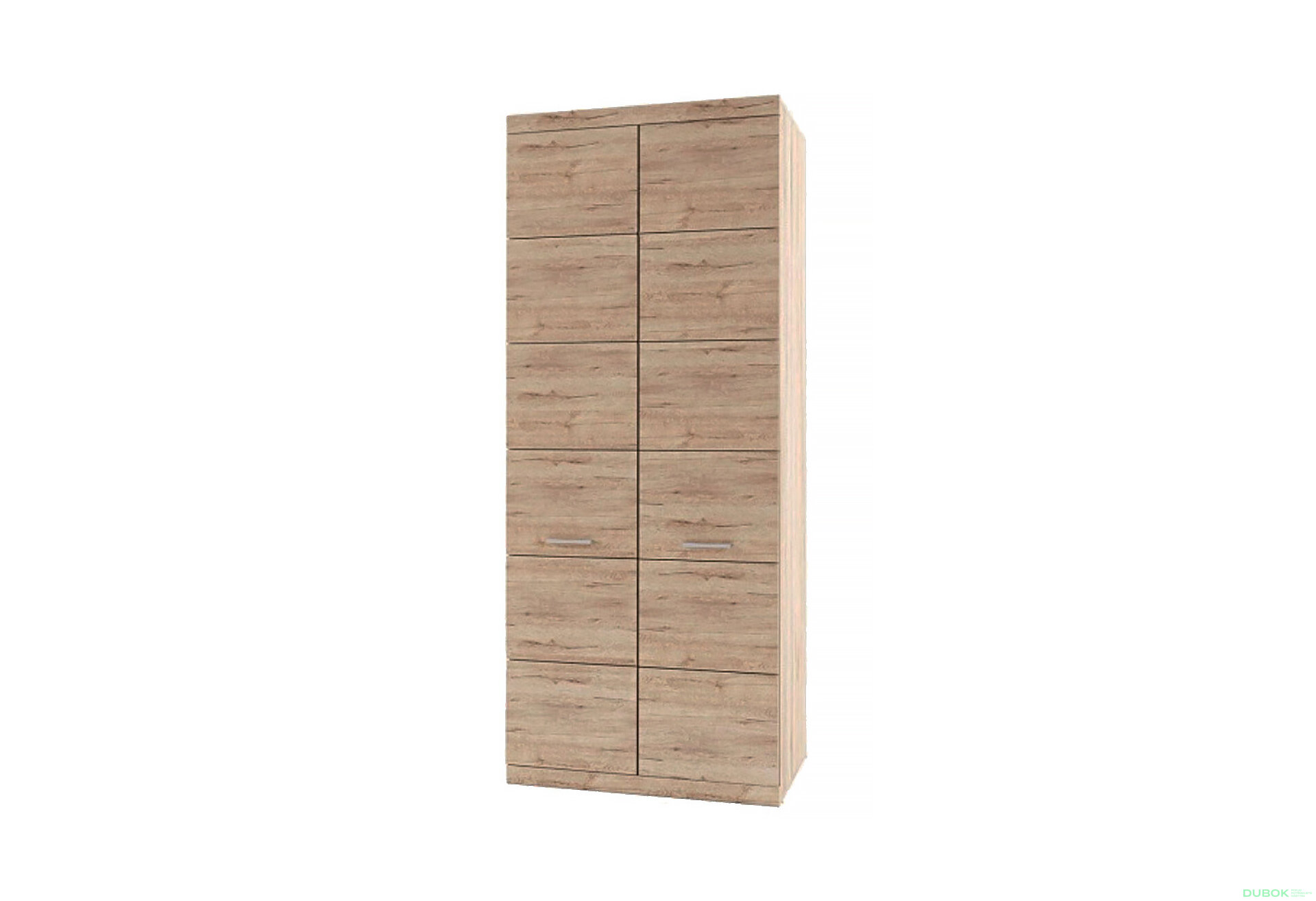 Obrázek 1 - Skříň dvoudveřová Oskar 90x217x57.6 cm Dub san remo